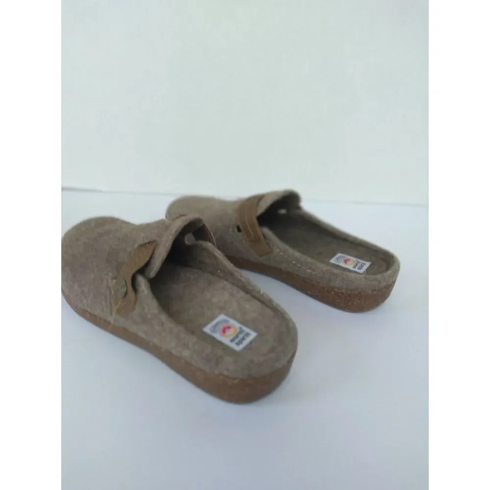 Earth‎ Lodge Cozy Wool Felt Clogs Indoor Outdoor Slip-On House Slippers